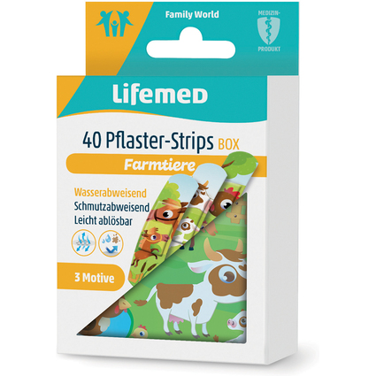 Lifemed Pansement pour enfants "Animaux", 40, bote en mtal