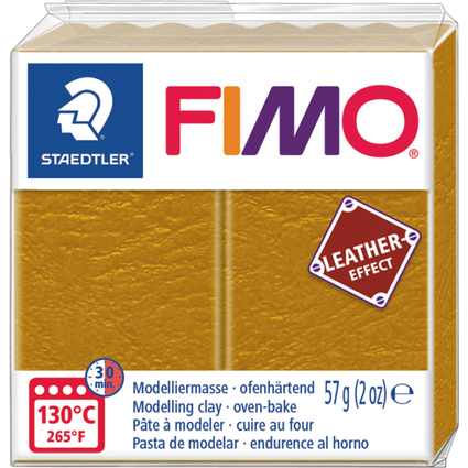 FIMO EFFECT LEATHER Pte  modeler, 57 g, ocre