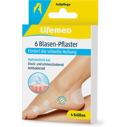 Lifemed Pansement pour ampoules, transparent, paquet de 6