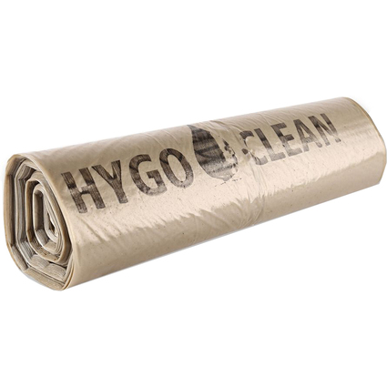 HYGOCLEAN Sac poubelle, 120 litres, en LDPE, transparent