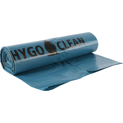 HYGOCLEAN Sac poubelle, 120 litres, en LDPE, bleu