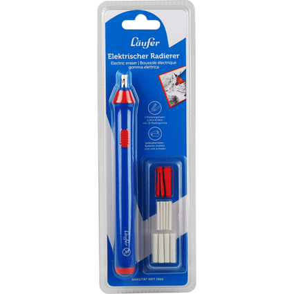 Lufer Gomme lectrique, avec embout changeable, bleu