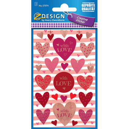 AVERY Zweckform ZDesign Stickers cadeaux "Love"