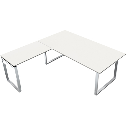 kerkmann Bureau AVETO avec extension, (L)1.800 mm, blanc