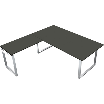 kerkmann Bureau AVETO avec extension, (L)1.800 mm,anthracite