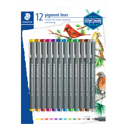 STAEDTLER Feutre  pigment Design Journey, blister de 12