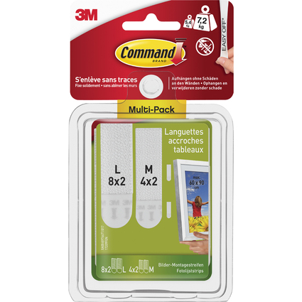 3M Command Languettes de fixation pour cadres, multipack