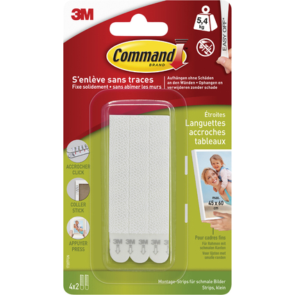 3M Command Languettes de fixation pour cadres, taille M,