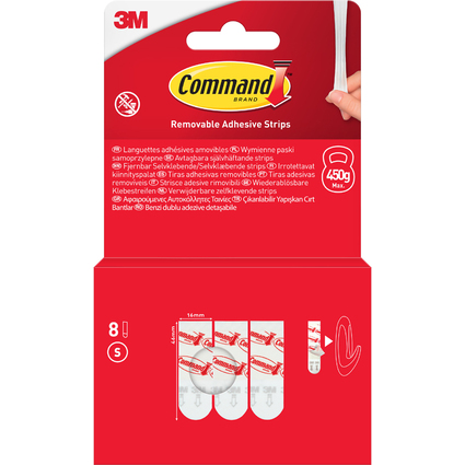 3M Command Paquet de recharge languettes adhsives, blanc