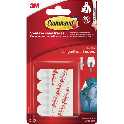 3M Command Paquet de recharge languettes adhsives, blanc