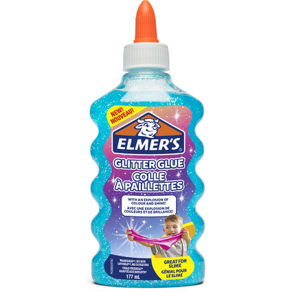 ELMER'S Colle  paillettes "Glitter Glue", 177 ml, bleu