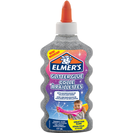 ELMER'S Colle  paillettes "Glitter Glue", 177 ml, argent