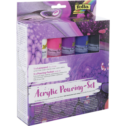 folia Kit de peinture acrylique pour pouring "INTENSE", 5+1