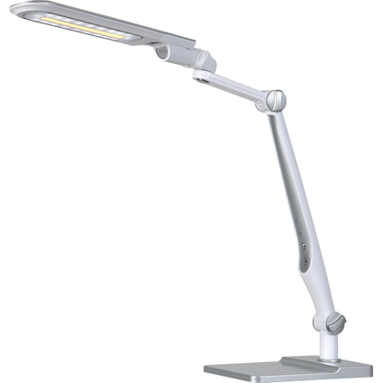 Hansa Lampe de bureau  LED Multiflex, pince & socle, argent