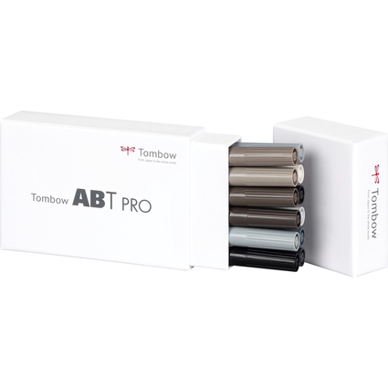 Tombow Marqueur ABT PRO, kit de 12, Grey Colors
