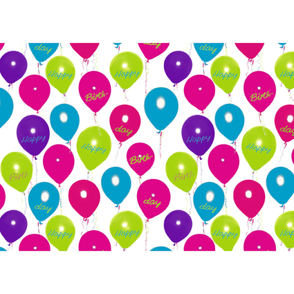 SUSY CARD Papier cadeau "Happy Balloons", sur rouleau