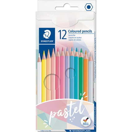 STAEDTLER Crayons de couleur pastel, tui carton de 12