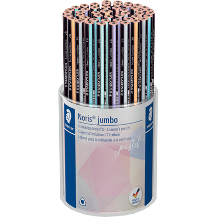 STAEDTLER Crayon Noris jumbo pastel, duret: 2B, pot de 48