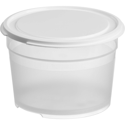 GastroMax Bote de conservation, 0,6 L, transparent/blanc