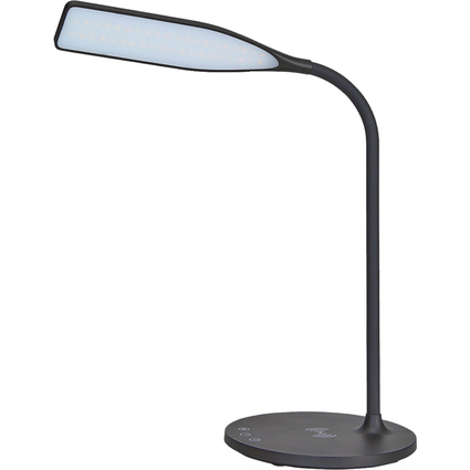 ALBA Lampe de bureau LED "LEDSMART", avec chargeur Qi, noir