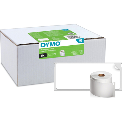 DYMO Etiquette polyvalente LabelWriter, 57 x 32 mm, blanc