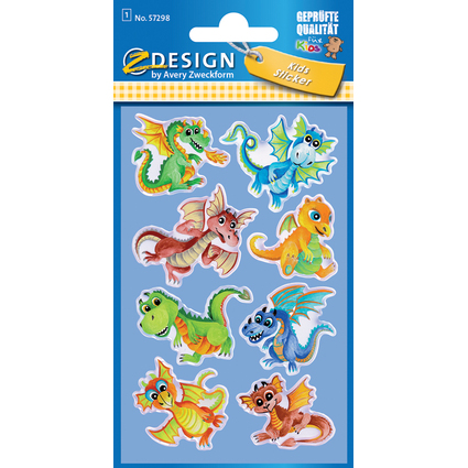 AVERY Zweckform ZDesign KIDS Sticker Glossy "Dragons"