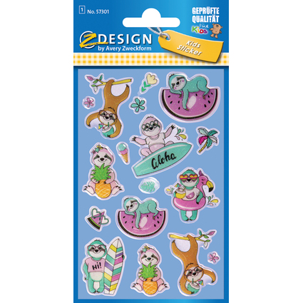 AVERY Zweckform ZDesign KIDS Sticker Glossy "Paresseux"