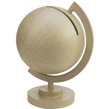 dcopatch Globe en papier mch, brun naturel
