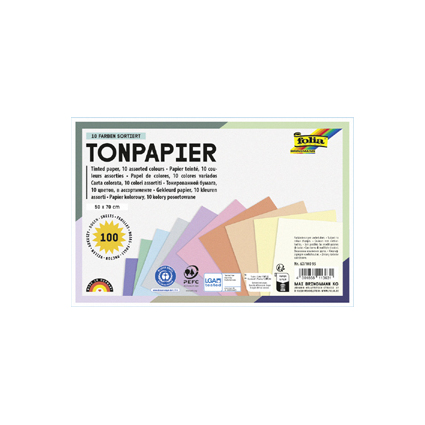 folia Papier de couleur PASTEL, 500 x 700 mm, 130 g/m2