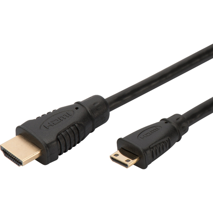 DIGITUS Cble de raccordement High Speed, HDMI-A-Mini HDMI-C