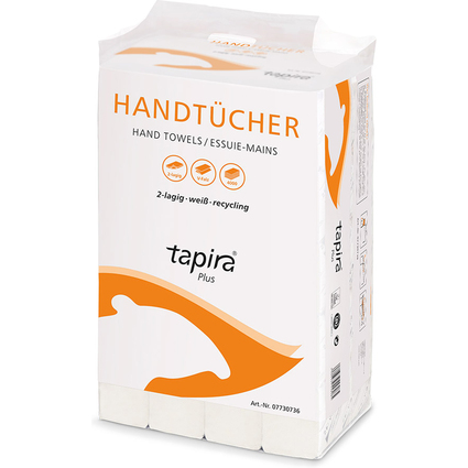 Tapira Essuie-mains Plus, 245 x 210 mm, pli en V, blanc