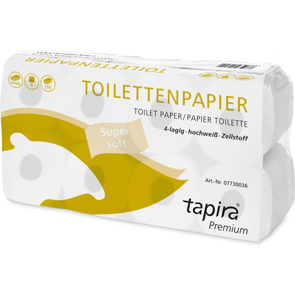 Tapira Papier toilette Premium, 4 couches, extra blanc