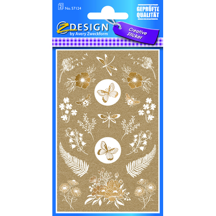 AVERY Zweckform Sticker cadeau ZDesign CREATIVE "FLORAL"