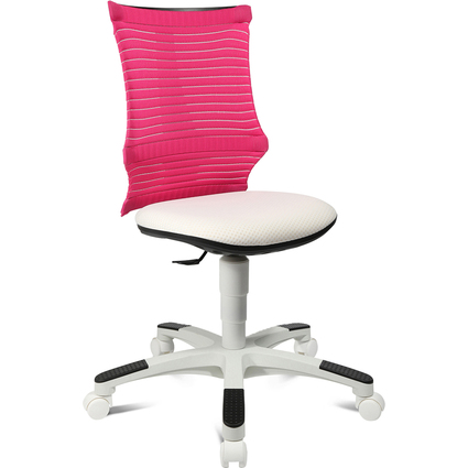 Topstar Chaise de bureau enfant "S'neaker", blanc/rose vif