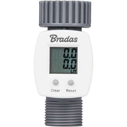 Bradas Dbitmtre d'eau numrique WHITE LINE, 3/4", gris/