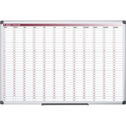 Bi-Office Planungstafel "Jahresplaner", 900 x 600 mm