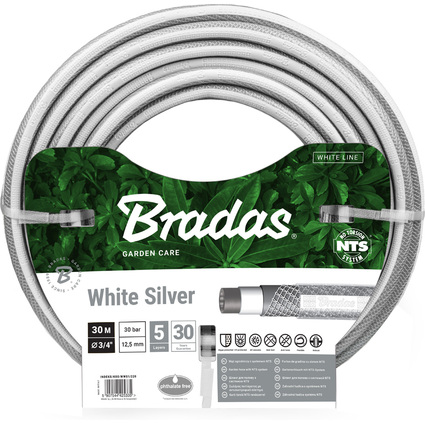 Bradas Tuyau d'arrosage NTS WHITE SILVER, 3/4", 30 m