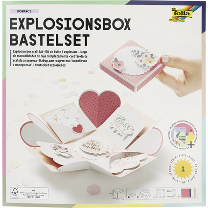 folia Explosion Box - kit d'activits manuelles "Romantic"