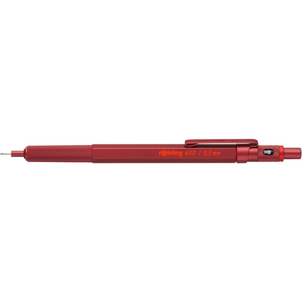 rotring Porte-mines 600, 0,5 mm, rouge mtallique