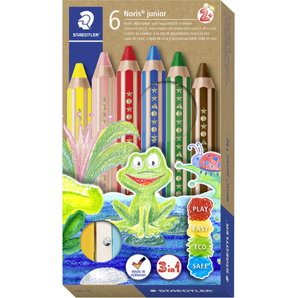 STAEDTLER Crayon de couleur hexagonal Noris junior,tui de 6