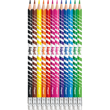 Maped Crayons de couleur COLOR'PEPS, effaable, tui de 12