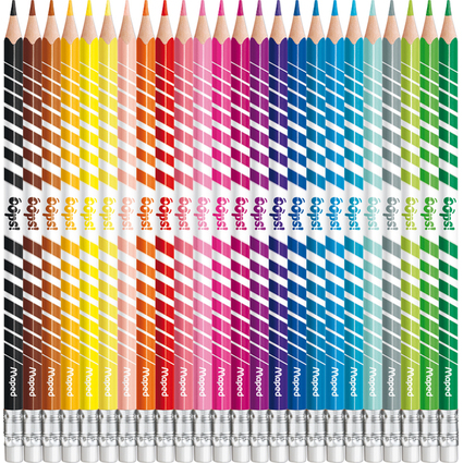 Maped Crayons de couleur COLOR'PEPS, effaable, tui de 24