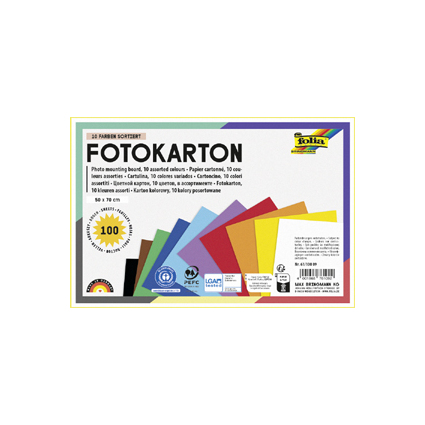 folia Carton de bricolage, (L)500 x (H)700 mm, assorti