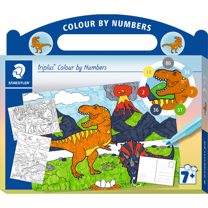 STAEDTLER Kit de coloriage triplus "Peinture au numro Dino"