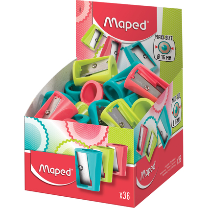 Maped Taille-crayon Vivo, en plastique, prsentoir de 36