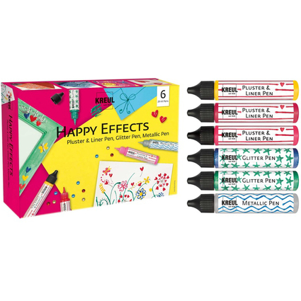 KREUL Kit cratif "Happy Effects", 6 pices