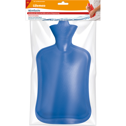 Lifemed Bouillotte, contenance : 2 litres, bleu