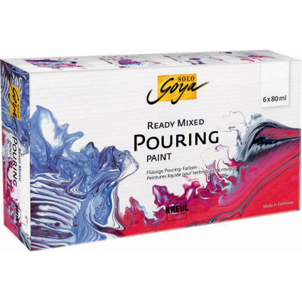 KREUL SOLO GOYA Set de lissage Pouring "Ready Mixed", 6x80ml