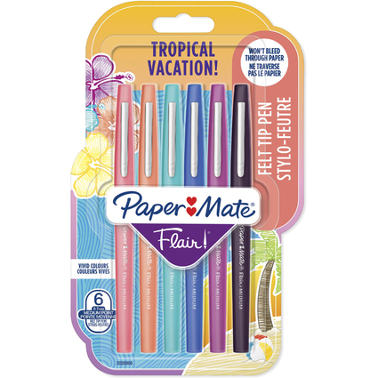 Paper:Mate Stylo feutre Flair TROPICAL VACATION, blister x6