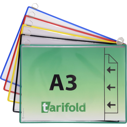 tarifold Poche  anse, format A3, horizontal, assorti